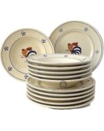Set da Tavola in Terracotta Gallo 12 pz