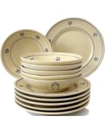 Set da Tavola in Terracotta, Ciotola Stelle 12 pz