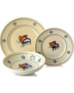 Set da Tavola in Terracotta, Ciotola Gallo 18 pz