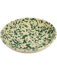 Große Schale Terre Antiche 20 cm – Gesprenkelte Grüne Spritzer