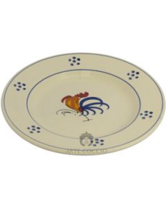 Flacher Teller 19 cm Hahn