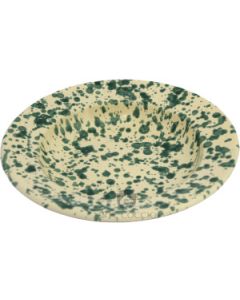 Tiefer Teller Terre Antiche 23 cm – Gesprenkelte Grüne Spritzer
