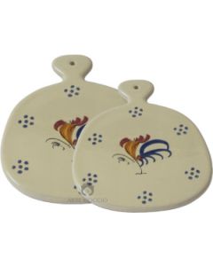 Set Schneidebretter/Untersetzer Hahn