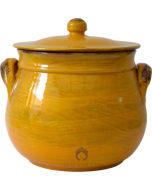 Ockergelber Bauchiger Tontopf Terre Antiche-24