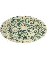 Flacher Teller Mit Grünem Spritzdekor 25 cm