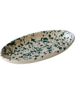 Piatto da Portata Ovale Verde Screziato 