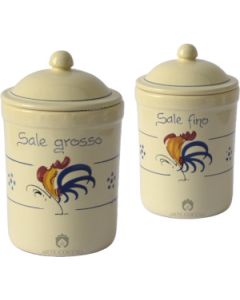 Set Barattoli Sale Fino e Grosso Gallo