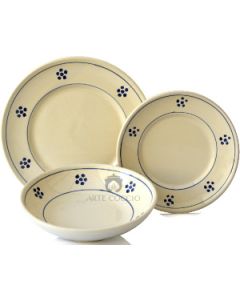 Set da Tavola in Terracotta, Ciotola Stelle 18 pz