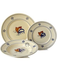 Set da Tavola in Terracotta, Gallo 18 pz