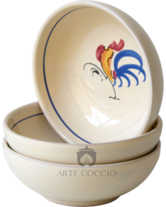 Set Ciotole in Terracotta Gallo - Aperitivi, Salse e Stuzzichini - 3 pezzi